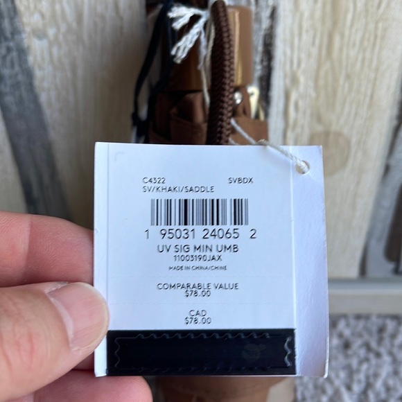 COACH Uv Protection Signature Mini Umbrella NEW! - Picture 3 of 5